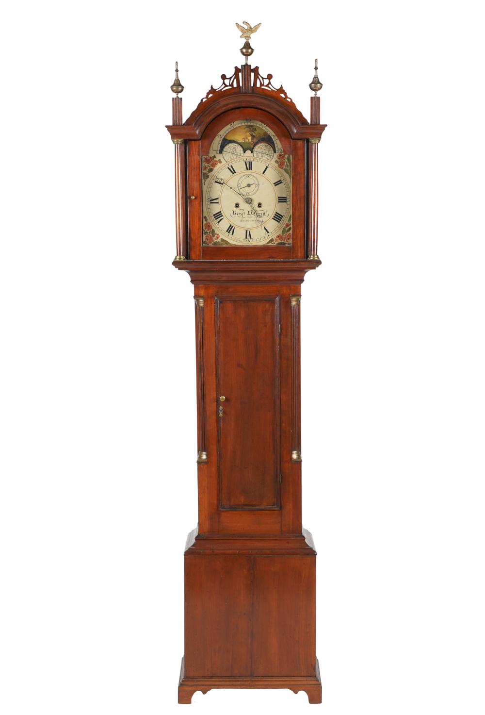 Appraisal: TALL CASE CLOCKmahogany Benj ami n Morrill Boscawen signed to