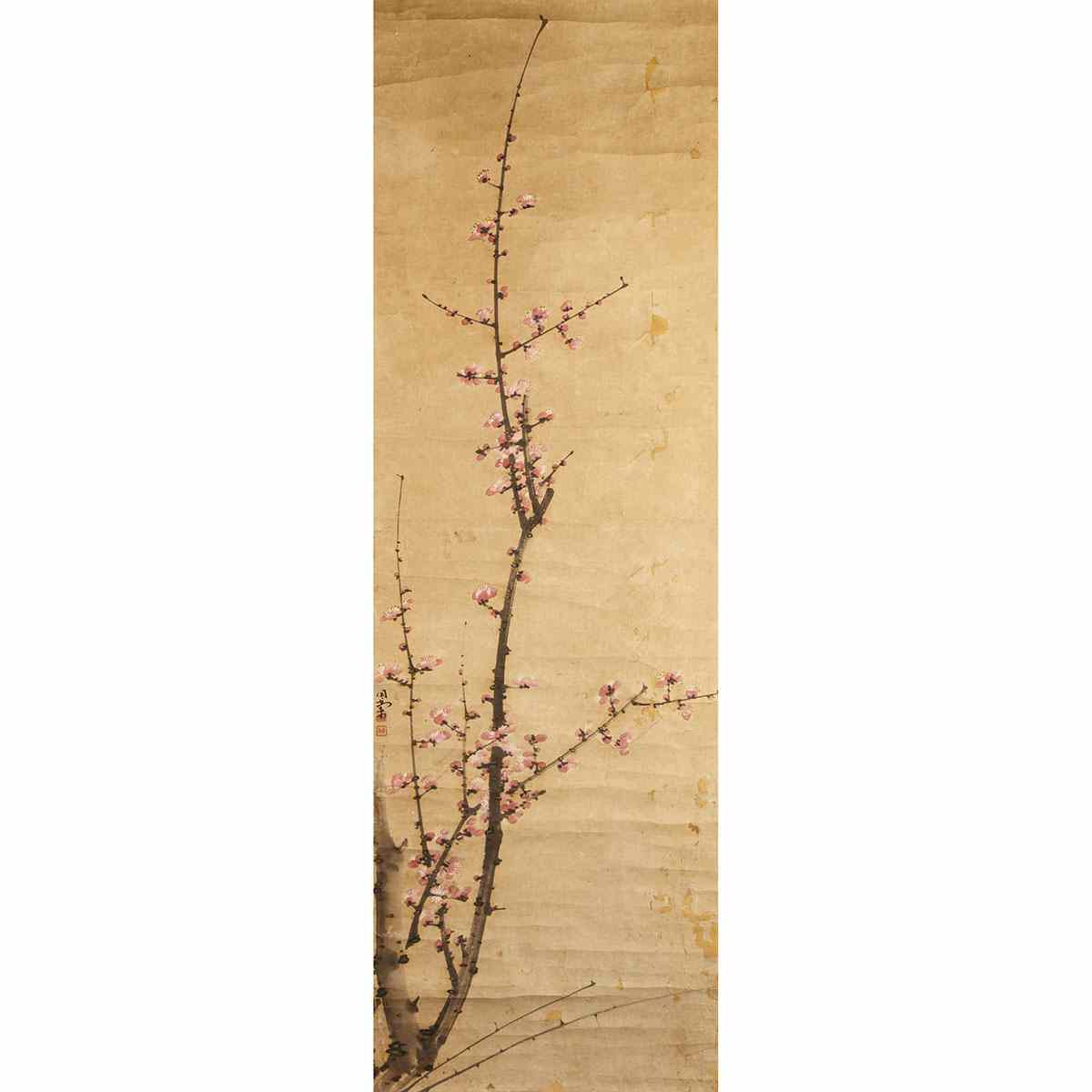 Appraisal: Attributed to Zhou Tang - PLUM FLOWERS Ink and colour