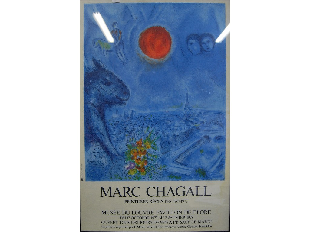 Appraisal: Original museum poster - 'Marc Chagall Peintures Recentes - Musee