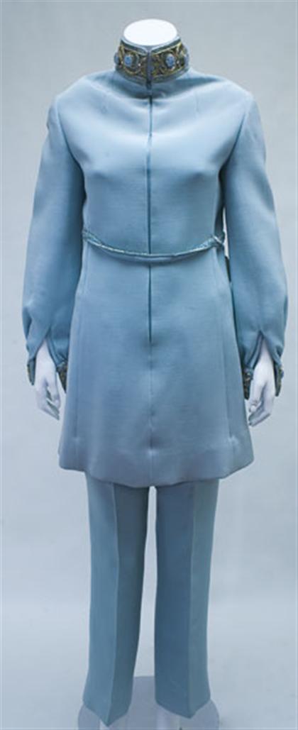 Appraisal: Christian Dior powder blue tunic and pants s The high