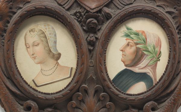 Appraisal: PAIR OF RENAISSANCE STYLE PORTRAITS IN WOOD FRAME x Two