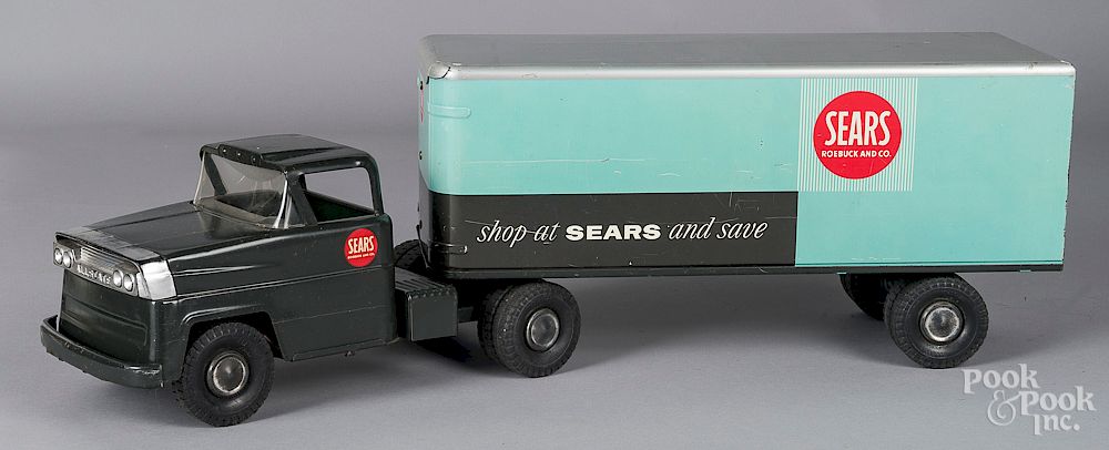 Appraisal: Marx Sears semi-tractor trailer truck Marx pressed steel Sears semi-tractor