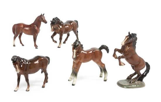 Appraisal: Sale Lot Three Beswick Porcelain Figures each depicting a horse