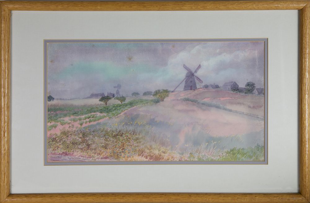 Appraisal: George Holston Nantucket Watercolor on Paper The Old Mill George