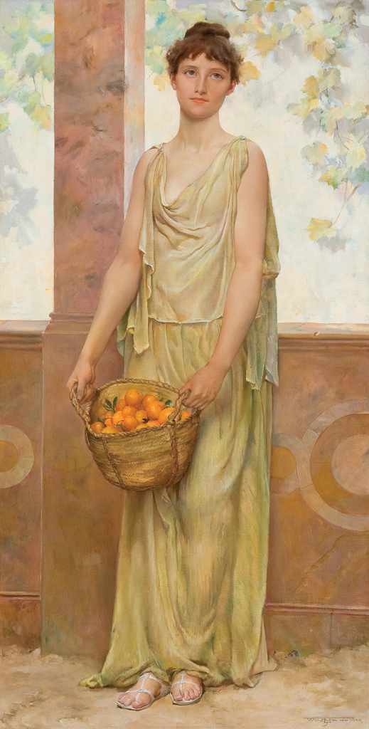 Appraisal: WILL HICKOK LOW American - ''Basket of Oranges'' oil on