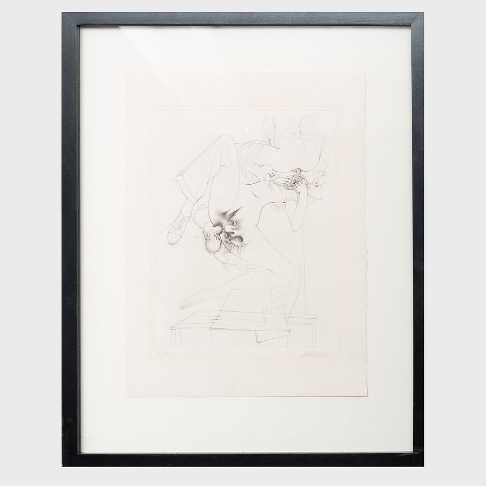 Appraisal: Hans Bellmer - Untitled Etching in black on wove paper