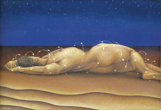 Appraisal: MICHAEL BERGT Caught in a Dream Egg tempera on gesso