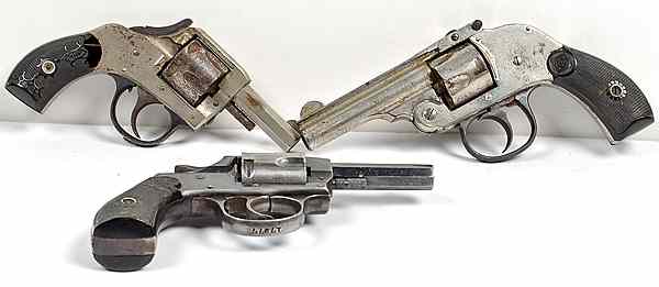 Appraisal: Double Action Revolvers Lot of Three H R Top Break