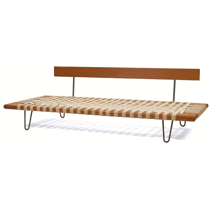 Appraisal: George Nelson daybed by Herman Miller s solid birch frame