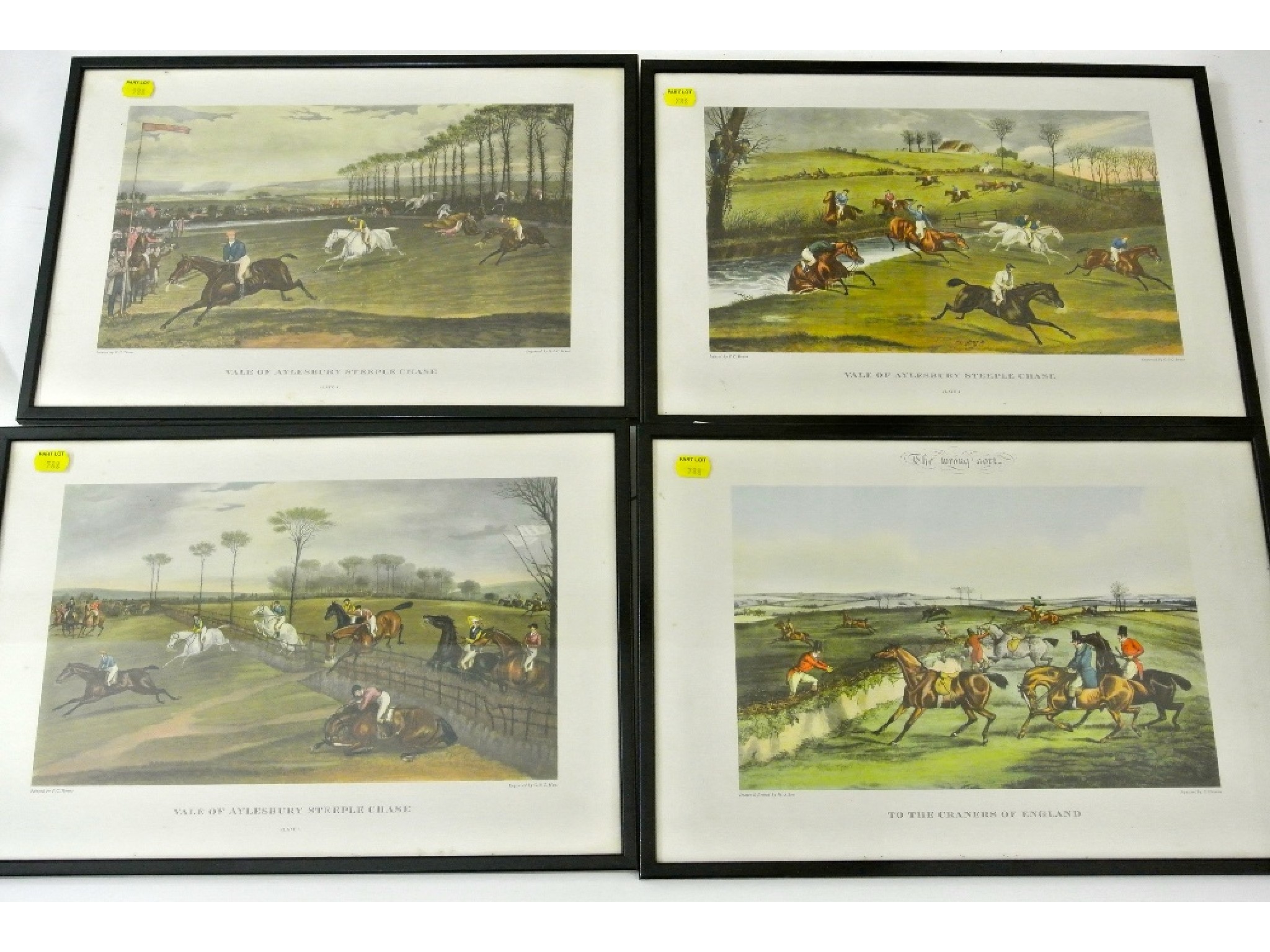 Appraisal: A set of four coloured prints after F C Turner