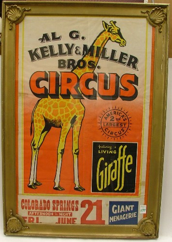 Appraisal: AL G KELLY AND MILLER BROS CIRCUS POSTER in color