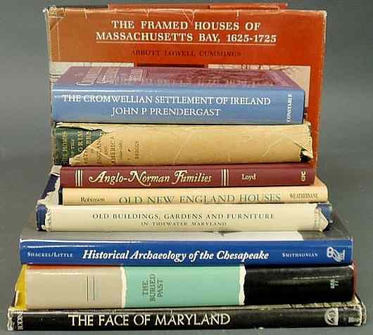 Appraisal: Nine books on regional historic architecture etc to include Deerfield