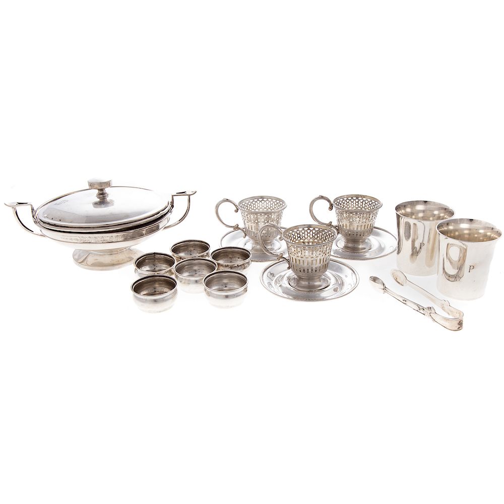 Appraisal: A Collection of Sterling Silver Table Items pieces comprising individual