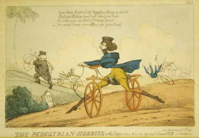 Appraisal: T Tegg lithograph c ''The Pedestrian Hobbies'' hand colored lithograph