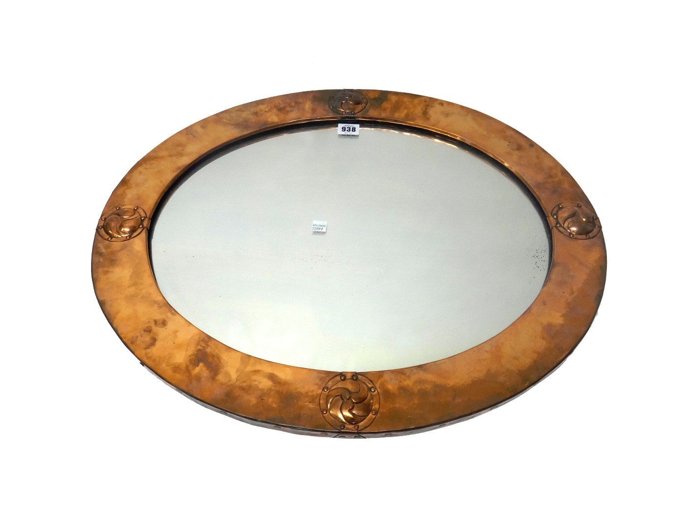 Appraisal: A Liberty Co Arts and Crafts copper mirror early th