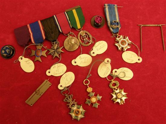 Appraisal: Collection of modern miniature medals two include enamelled crosses NOTE