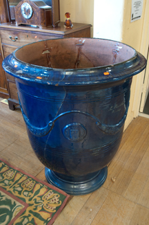 Appraisal: PAIR OF VERY LARGE BLUE GLAZED ANDUZE POTS A F