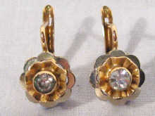 Appraisal: A pair of carat gold and paste earrings for pierced