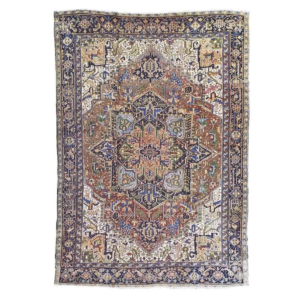 Appraisal: HERIZ CARPET NORTHWEST PERSIA MID LATE TH CENTURY the reddish