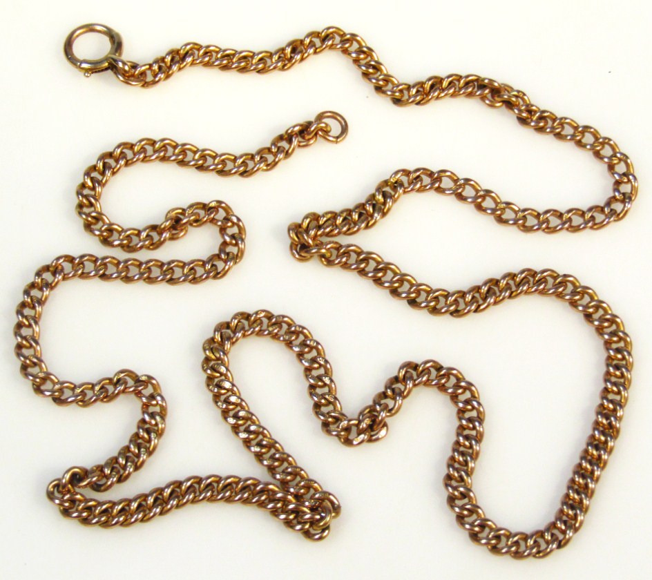 Appraisal: A ct gold Albert watch chain cm long g