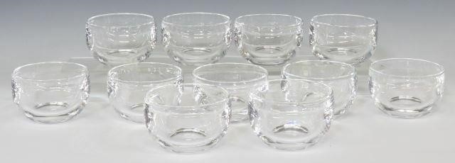 Appraisal: lot of Steuben colorless leaded art glass bowls mid th