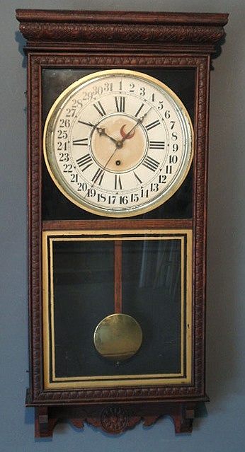 Appraisal: Calendar Regulator clock by Sessions Clock Co with an oak