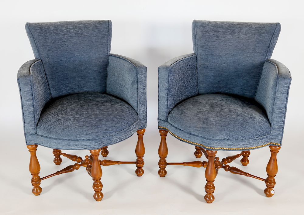 Appraisal: Pair of Southwood -Leg Chairs Exclusive on Bidsquare Pair of