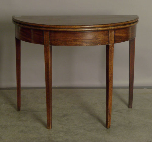 Appraisal: George III mahogany card table ca h w