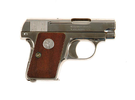 Appraisal: COLT MODEL SEMI-AUTO POCKET PISTOL Cal ACP SN Nickel finish