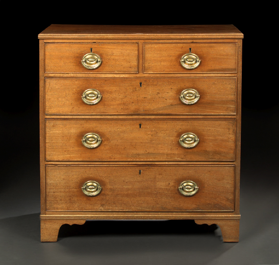 Appraisal: George III Mahogany Chest early th century the rectangular top