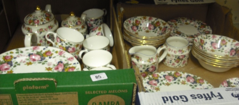 Appraisal: Sadler Old Chintz Dinner Service to include Teapot cups Saucers