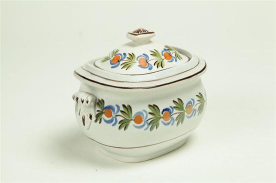 Appraisal: LEEDS SUGAR BOWL England early th century pearlware Oblong bowl