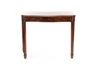 Appraisal: Neoclassical Stained Mahogany Console Table English mid th century A