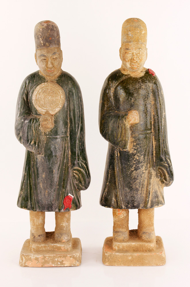 Appraisal: - Chinese Pr Tang Figures Chinese pair of Tang figures