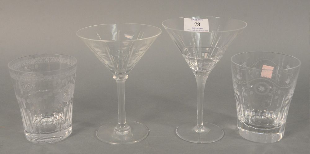 Appraisal: Twelve crystal glasses William Yeoward flat bottom glasses each marked