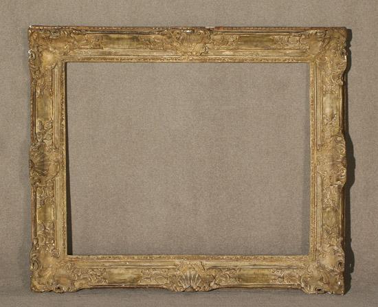 Appraisal: George III Style White-Washed Giltwood and Sanded-Frieze Frame th Century