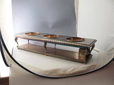 Appraisal: A large electroplated warming stand by Alex Boyd Son New