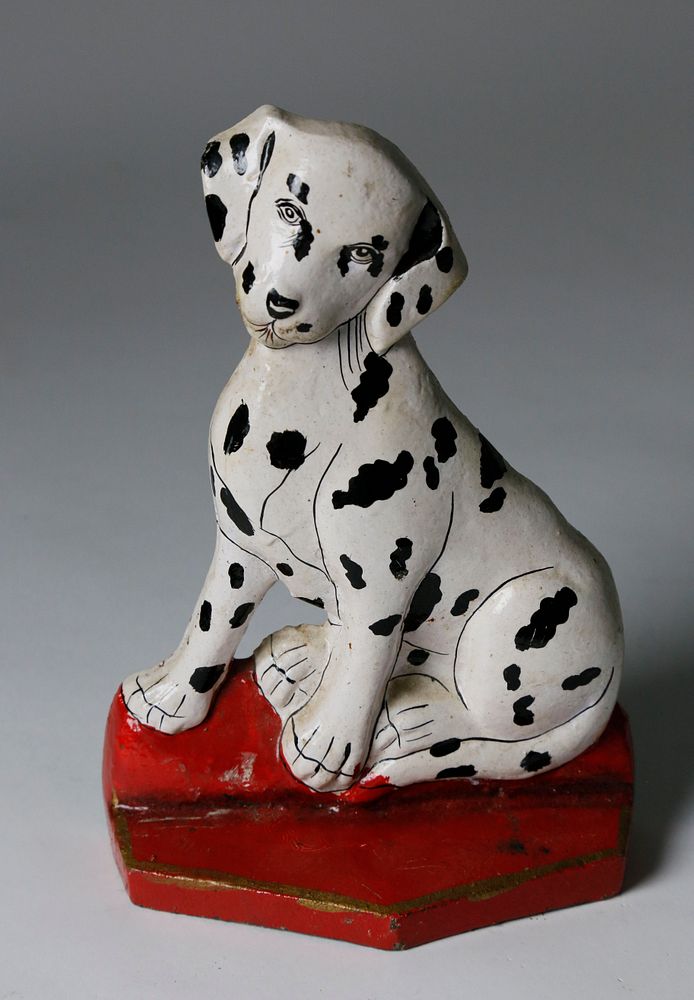 Appraisal: Dalmation Polychromed Iron Doorstop Dalmation Polychromed Iron Doorstop circa paper