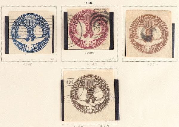 Appraisal: EARLY US STAMP ENVELOPE CUTS COLLECTION A COLLECTION OF US