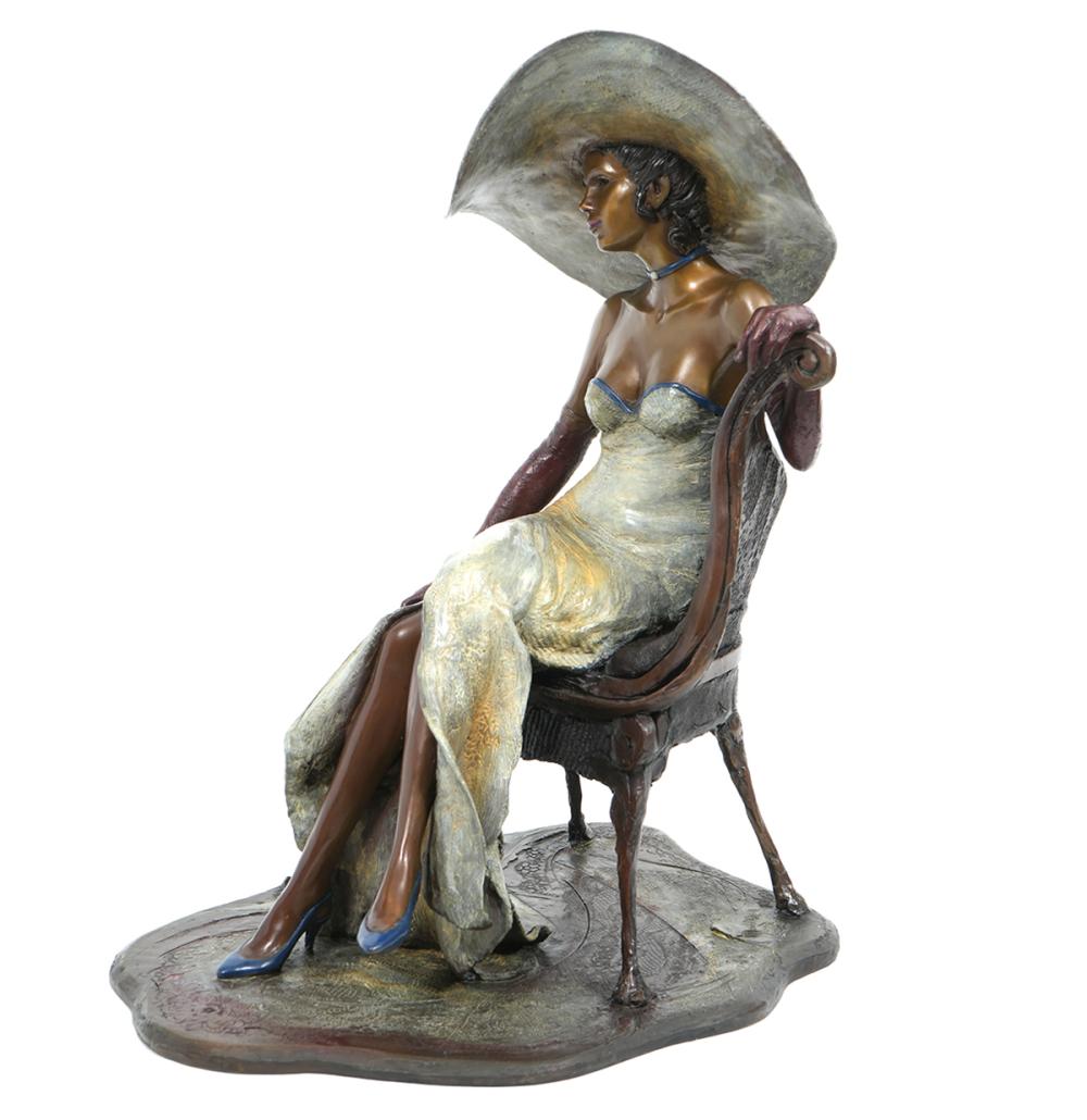 Appraisal: ISAAC MAIMON BRONZE SCULPTURE 'CAMILLE'Isaac Maimon Israel Born Bronze sculpture