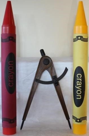 Appraisal: -PIECES TH CENTURY ADVERTISING LOT TOINCLUDE OVERSIZED CRAYONS AND AN