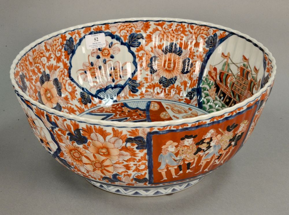 Appraisal: Large Imari punch bowl ht in dia in Large Imari