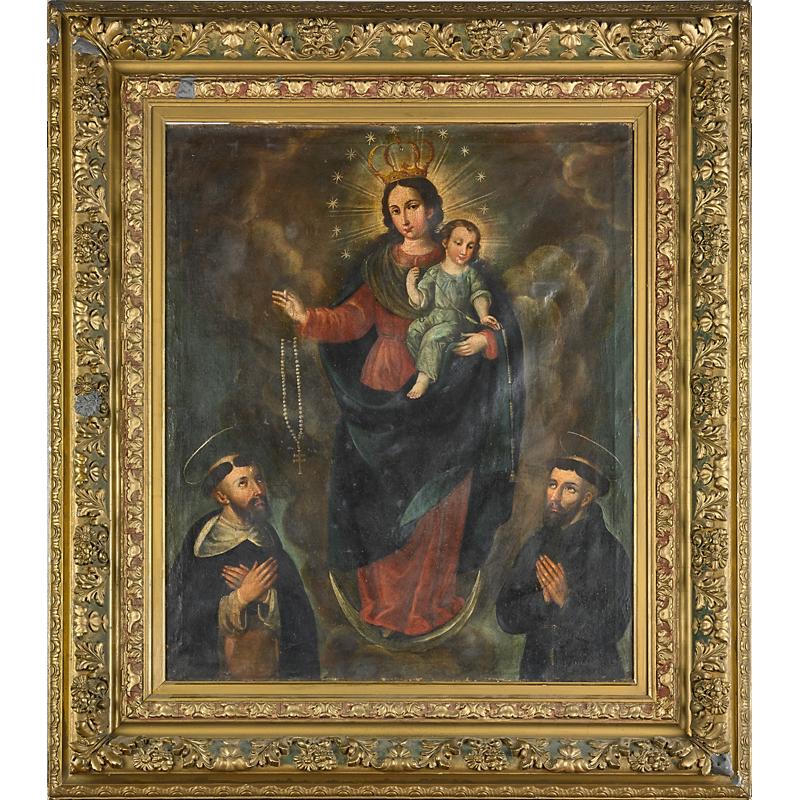 Appraisal: TH C ITALIAN SCHOOL PAINTING Oil on canvas Madonna and