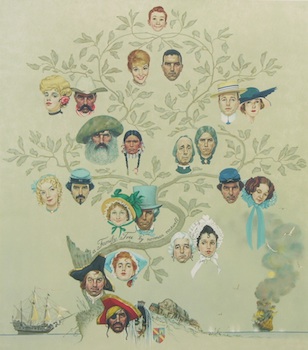 Appraisal: Norman Rockwell American - Family Tree Collotype signed in pencil