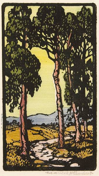 Appraisal: Frances Hammell Gearhart American - Eucalyptus Grove and Stream c