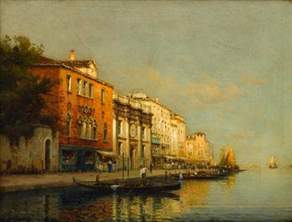 Appraisal: ANTOINE BOUVARD french - A VENETIAN CANAL Signed 'Bouvard' bottom