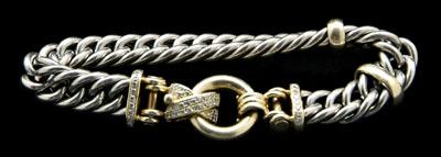 Appraisal: Diamond and platinum bracelet round brilliant-cut diamonds estimated total weight