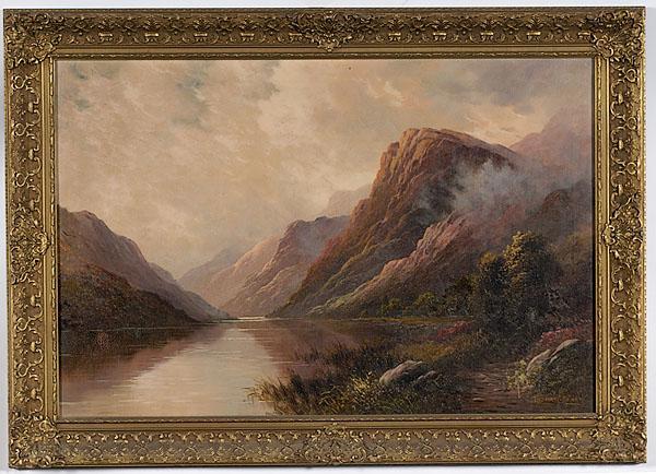 Appraisal: MOUNTAIN LANDSCAPE BY THOMAS C BLAKE AMERICAN B Oil on