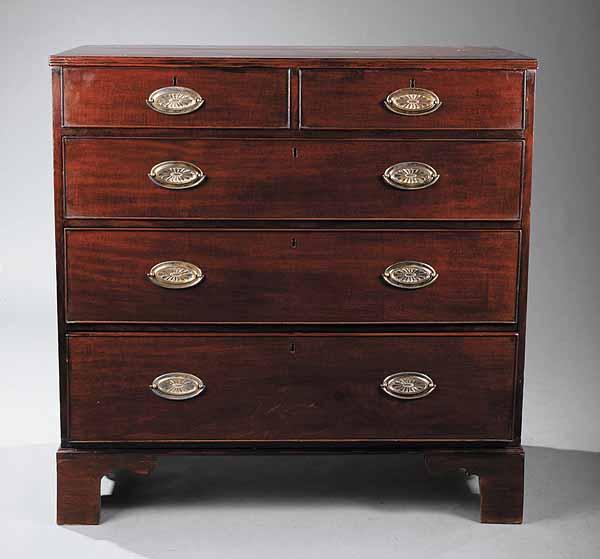 Appraisal: A George III Mahogany Chest of Drawers c the reeded