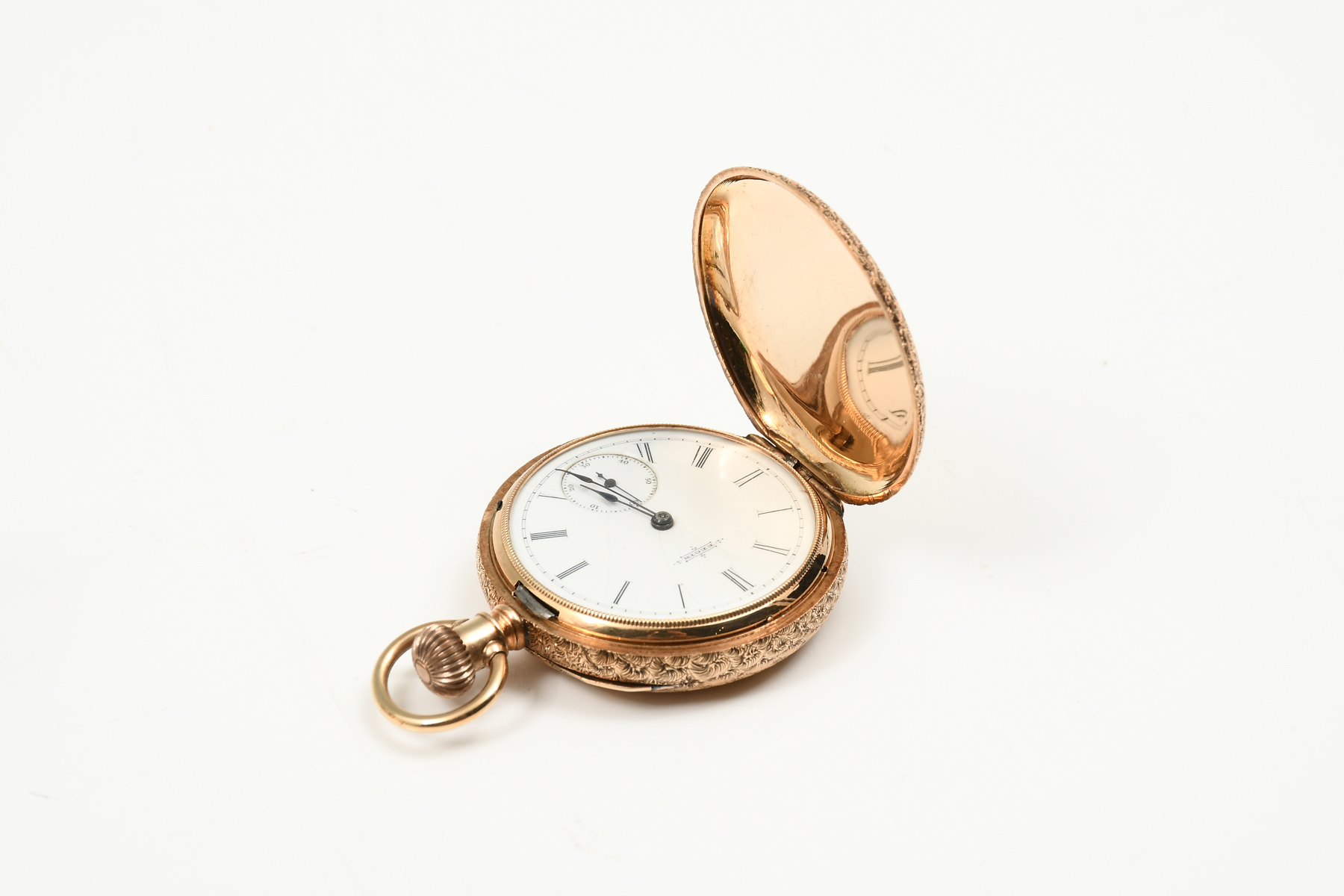 Appraisal: k GOLD ELGIN HUNT CASE POCKET WATCH Over grams in